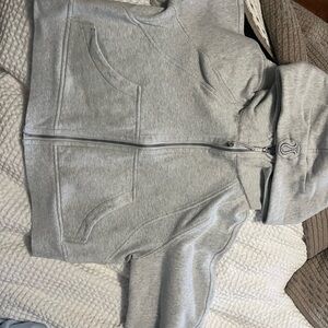 lululemon athletica Light Gray Full-Zip Hoodie